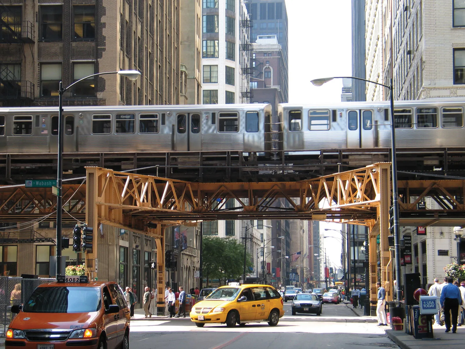 An elevated train in Chicago's Loop